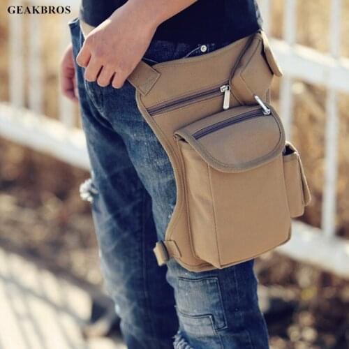 Canvas Drop Leg Bag Outdoor Climbing Waist Backpack Hip Bum Military Bags Multi-purpose Travel Hiking Trekking Fishing Bags