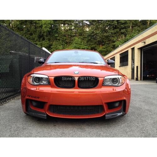 Carbon Fiber Front Lip Caps Designed For E82 1M Of The APN Style Front Bumper Extension