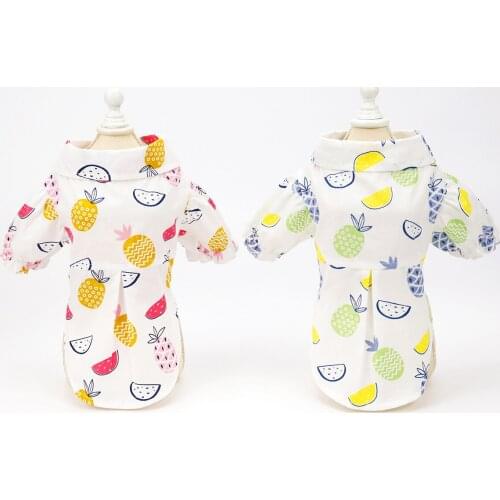 10PC/Lot Summer Dog Shirts Clothes Fruits Cotton Puppy Cat Dog Short Sleeves T-shirts Tops Pet Clothes