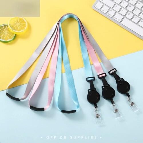 Fashion Retractable Lanyard Badge Reel Neck Strap for Worker ID Card Key Office Business Exhibition Supply Nurse Accessories