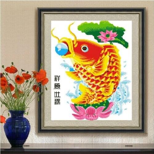 Embroidery Package Best Quality Cross Stitch Kits Unopen New Luxurious Pearl in Fish Mouth Free shipping