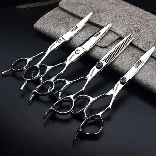New 5.5 / 6 inch left-hand and right-hand hairdressing scissors flat teeth cutting thinning scissors hairdressing set haircuts