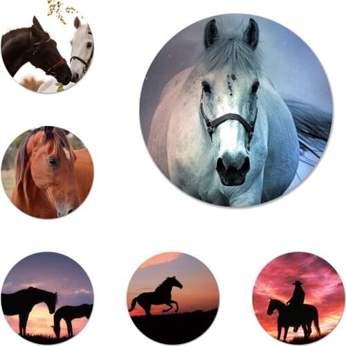 New Arrival horse animal Icons Pins Badge Decoration Brooches Metal Badges For Clothes Backpack Decoration