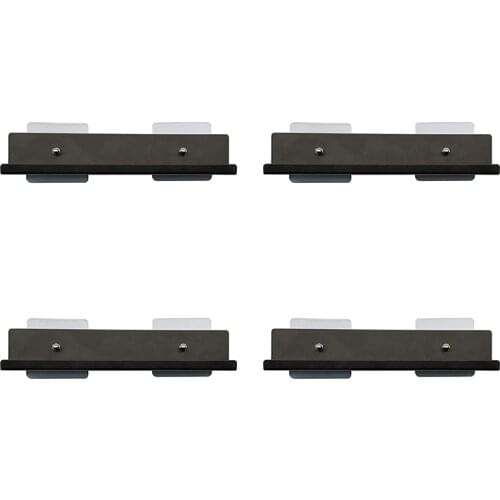 SHGO HOT-4 Pack Vinyl Record Display Shelf, Metal Frame Wall Mounted Holder Stand with Self Adhesive for Record Album, Magazine