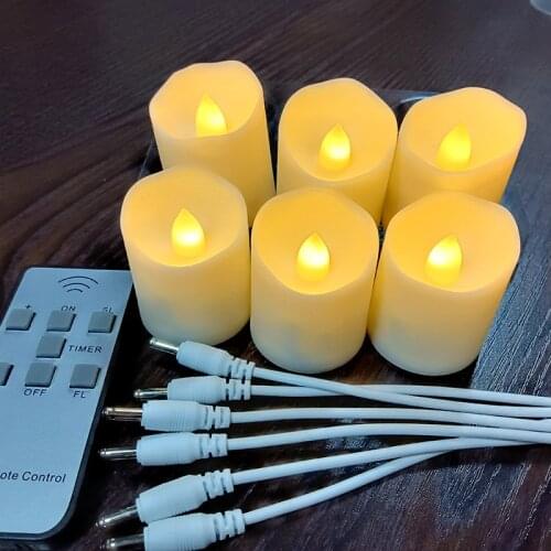Remote Rechargeable Candle Light Birthday Christmas Candle Wedding Halloween Tea Wax Home Restaurant Table Decoration