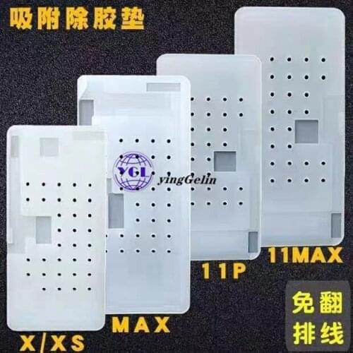 12mini 12 pro 12 pro max No need turn over Flex Cable Glue Cleaning Rubber mat For Oca Adhesive Remove Suction Clean Silicon Mat
