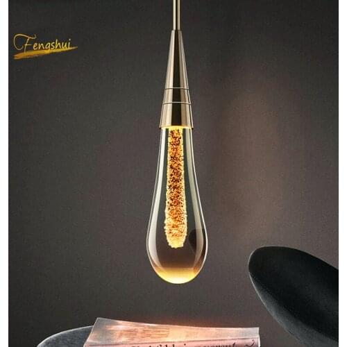 Nordic Luxury Crystal Staircase Pendant Lights Lighting Long Cable Pendant Lamp Restaurant Bar Bedroom Indoor Deco Light Fixture