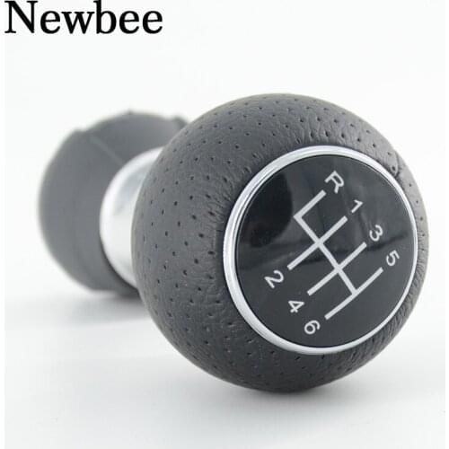 Newbee12mm Manual Car Gear Shift Knob Gear Stick Pen Lever Handle Head Handball For Audi A3 2001-2003 Chrome Styling Accessories