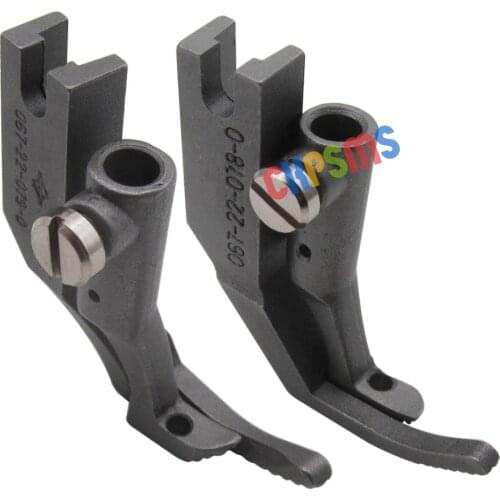S67ZL+S67ZR LEFT / RIGHT Zipper Knurled PRESSER FOOT Compatible with Durkopp Adler 67,167,267,69,269
