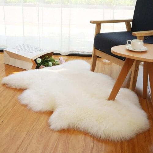 Wool Carpet Living Room Small Rugs Soft Furry Mat Fur Chair Cushion Nordic Home Decoration Floor Mat Solid Color Room Carpet