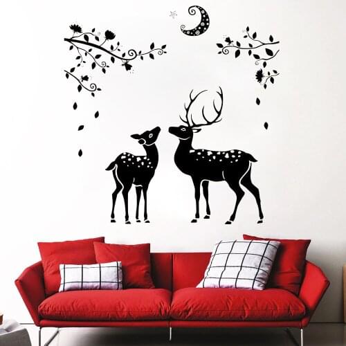 Deer WALL STICKER Art Wall Stickers For Living Room Vinyl Wall Decal Stickers Mural Vinyl Removable FB-76