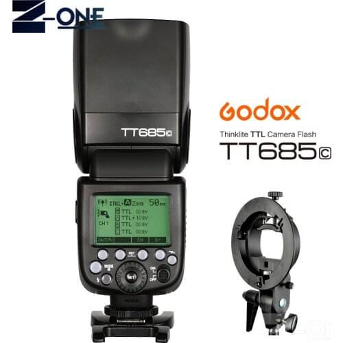 GODOX E-TTL TT685C Camera Flash Speedlite 2.4GHz High Speed 1/8000s GN60+S-type for Canon EOS 800D 760D 80D 77D 60D 7D 6D 5Ds