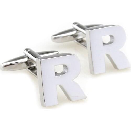 Cufflinks Wholesale 26 letter r irregular cufflinks nail sleeve 157675 free shipping+factory supply