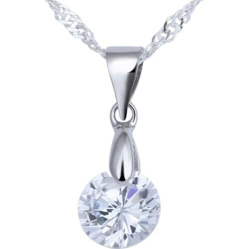 Crystal Zircon Women Pendant Necklace High Quality Wedding Accessories Fancy Gift Female Classic Jewelry