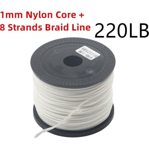 100M 8 strands Slow Assist Line Wrap Core Fishing Hook Line For Sea Assist Hook Jigging Binding lines Fishhook assist rope