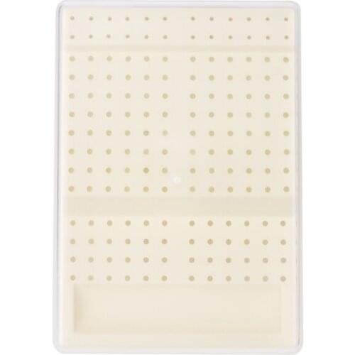 168 Holes Dental Bur Block Holder Autoclave Sterilizer Case Disinfection Box New