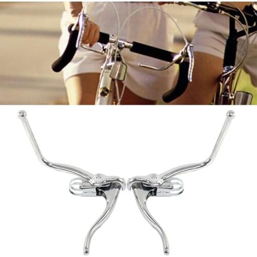 2Pcs Aluminum Alloy Road Bicycle Brake Levers Bike Handle Cycling Accessories Bicycle Brake Handle Crank Black Bicycle Part