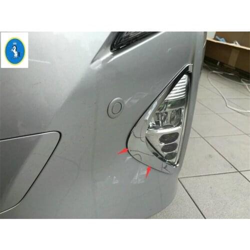 Yimaautotrims Auto Accessory Front Fog Lights Fog Lamp Bezel Eyelid Eyebrow Cover Trim 2 Pcs Fit For Toyota Prius 2016 2017
