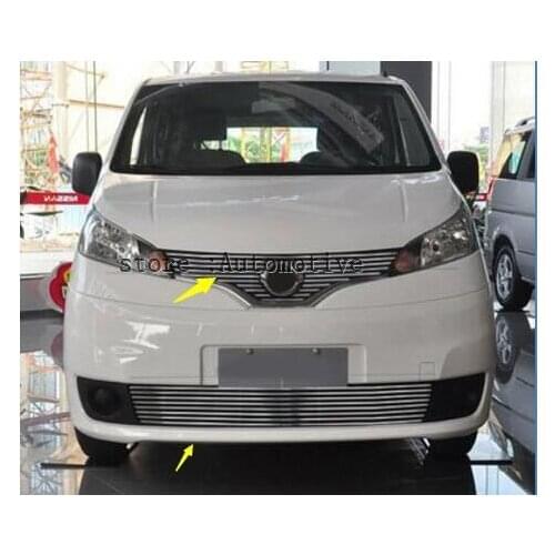2010-2013 For Nissan NV200 Quality Stainless steel Car front bumper Mesh Grille Around Trim Racing Grills