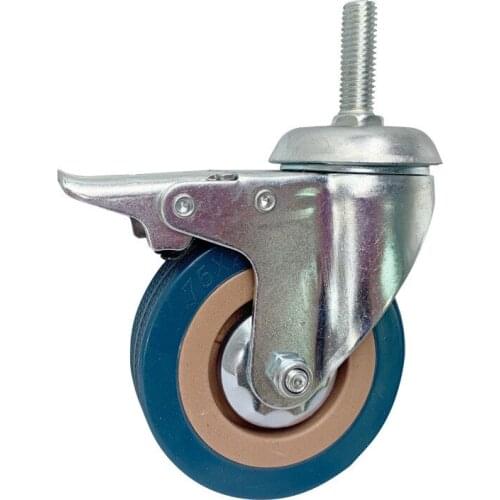 3 inch furniture casters, PVC universal wheels, screw casters with brakes, industrial cart wheels