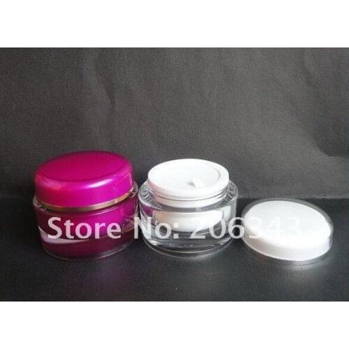 30g acrylic red cream bottle,cosmetic container,,cream jar,Cosmetic Jar,Cosmetic Packaging