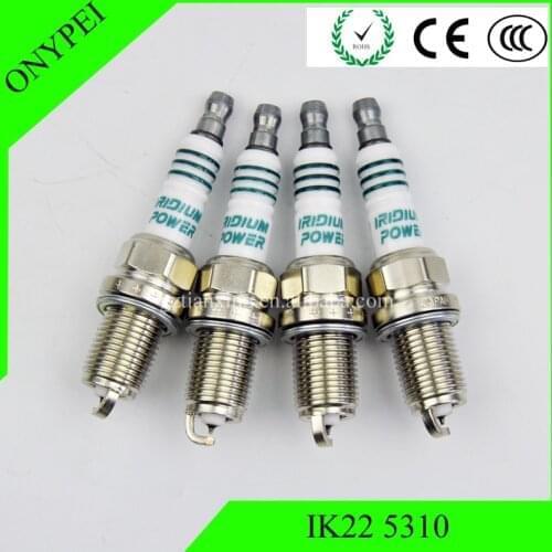4-6PCS IRIDUIM spark plug IK22 high quality auto Spark Plugs ignition plug for 5310 BKR7EIX BKR7EIX-11 BCPR7EIX