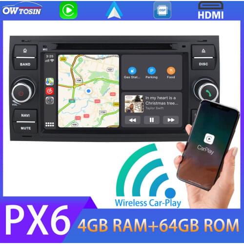 Android 10 PX6 4G+64G Car DVD Multimedia Player For FORD C S Max Connect Fiesta Fusion GPS Navigation Radio Wireless Carplay DAB