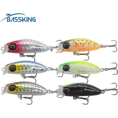 BASSKING Floating Minnow Bait 40mm 2.8g Fishing Lure Isca Artificiais Para Pesca Swimbait Peche Leurre Fishing Wobbler Hard Bait