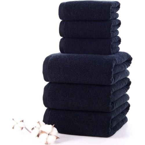 Free Shipping 3pc/set super soft 100% cotton black bath towel set high quality luxury hotel towel set bathroom towel sets EA040