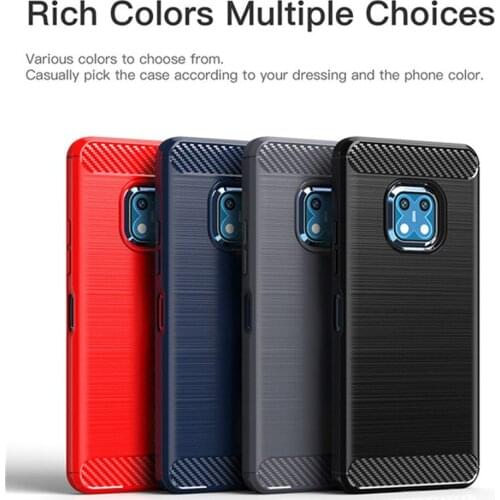 For Nokia XR20 Case Luxury Carbon Fiber Skin Full Soft Silicone Cover Case For Nokia XR20 XR 20 NokiaXR20 Phone Cases