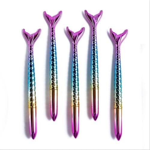 Mermaid Party Black Pen Wedding Gift for Guest Cartoon Animals Pen for Birthday Party Decoration Kids Hawaiian Party Supplies-S