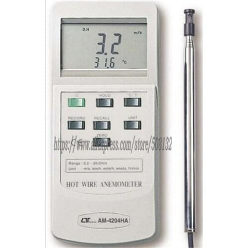 Digital Hot Wire Anemometer Wind Speed/Air Meter LUTRON AM4204HA