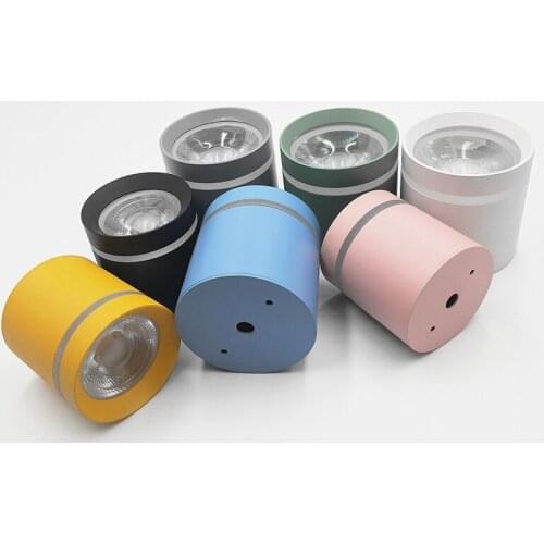 Dimmable Cylinder LED Downlights 7W 10W 12W 15W COB LED Ceiling Spot Lights AC85~265V LED Background Lamps Indoor Lighting