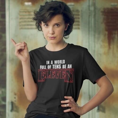 Stranger Things Inspired Top Shop Unisex Mens Womans Tv Horror New T Shirts Letter Print Cotton Fashion Tees & Tops