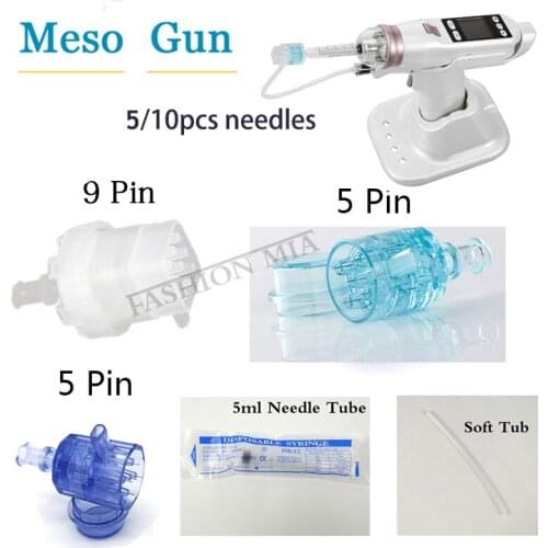 Korea Hydrolifting Gun Cartridge Needle 5Pin Mesotherapy EZ Negative Pressure Meso Gun Needle Water Injector Beauty Accessory