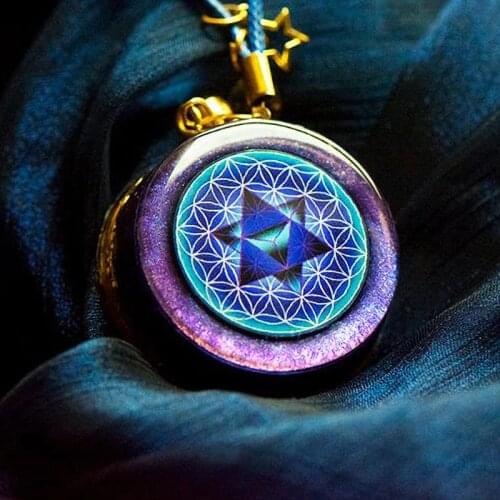 Merkaba Reiki Sacred Geometry Energy Necklace Orgon Chakra Emf Protection For Chakra Healing Natural Crystal Resin Jewelry