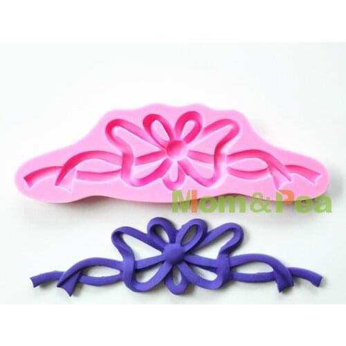 Mom&Pea 0750 Free Shipping Tape Flower Shaped Silicone Mold Cake Decoration Fondant Cake 3D Mold Food Grade Chocolate Mold