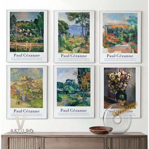 Paul Cezanne Exhibition Museum Poster Landscape Art Prints Abstract Canvas Painting Wall Stickers Bedroom Living Sofa Home Decor