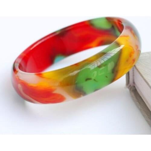 Genuine Natural Color Jade Bangle Bracelet Charm Jewellery Fashion Accessories Hand-Carved Amulet Gifts for Women