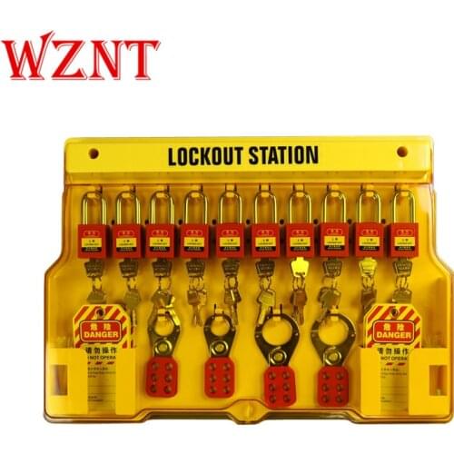 NT-LG02 10-Locks Padlock Safety Lockout Station Tagout Management Station lock board Engineering plastic lock management station
