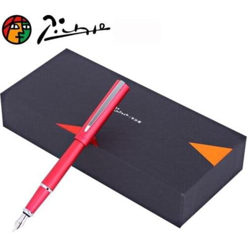 New Picasso 962 Agate Red Pimio Van Der Rohe Metal Fountain Pen Iridium M Nib High Quality Office Home For Writing Pen