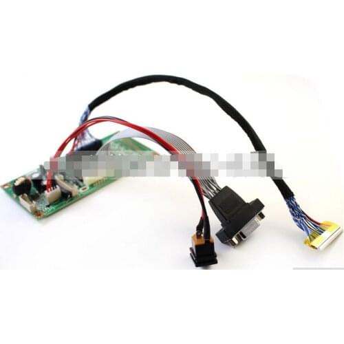 LCD Monitor Driver Board Kit w/ VGA Cable Built-in 8 Programs Support 15'' 17'' 19'' 22'' LVDS Screen Free Shipping