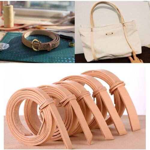 9/10 oz Natural Veg Tanned Leather Belt Blank Cowhide Strip Can Be Diyng Handmadecraft Genuine Leather Strip 48"(Various Widths)