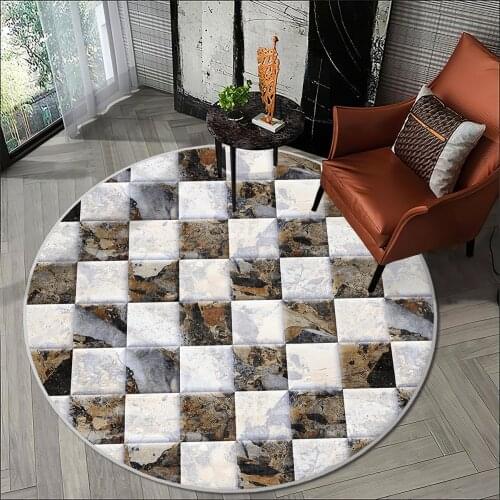 Modern white checkered carpet Living Room Kitchen round carpet living room carpet colorful grey square high quality Free Shippin