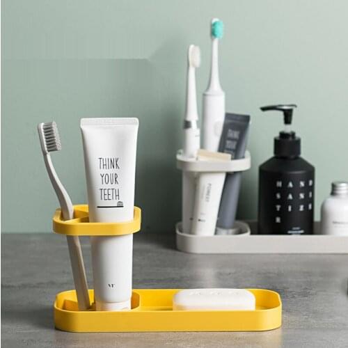 Bathroom rack gargle cup rack toothbrush rack toothpaste storage toothbrush cup rack set bathroom toilet storage supplies