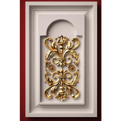 STL Model Door Panel for CNC Router 3D Printer Artcam Aspire Cut3d -46