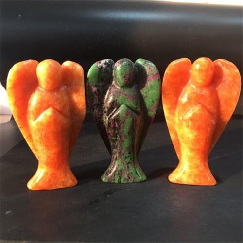 High quality natural quartz ruby kyanite angle crystals healing stones for folk crafts