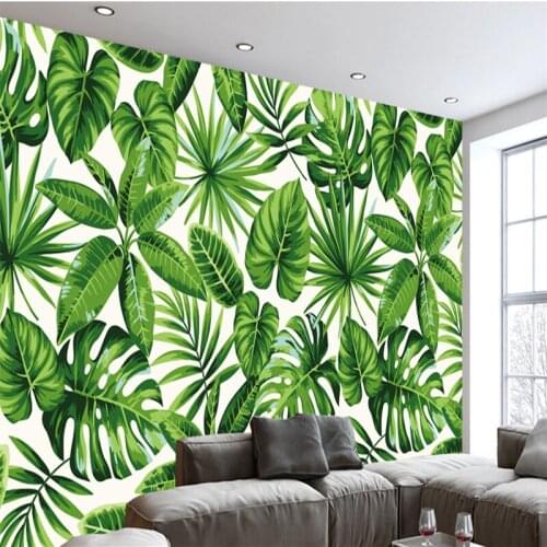 Southeast Asia Tree Forest Banana Leaves Wall Murals 3D Photo Wallpapers for Living Room TV Background Wall Papers Home Decor