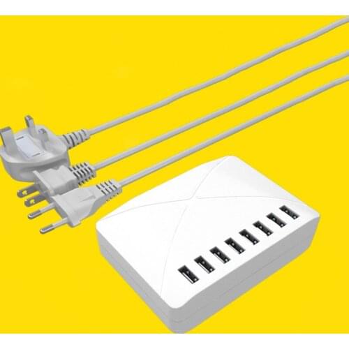 USB Charger Power Adapter Smartphones Tablets Strip 8 USB Ports Socket EU UK US Power Strip For iphone samsung xiao mi