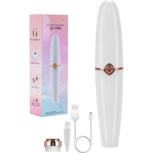 Women Hair Trimmer w/ LED Light USB Rechargeable 60 Mins Run Time Wet/Dry Use 2 Replaceable Trimming Blades for Women